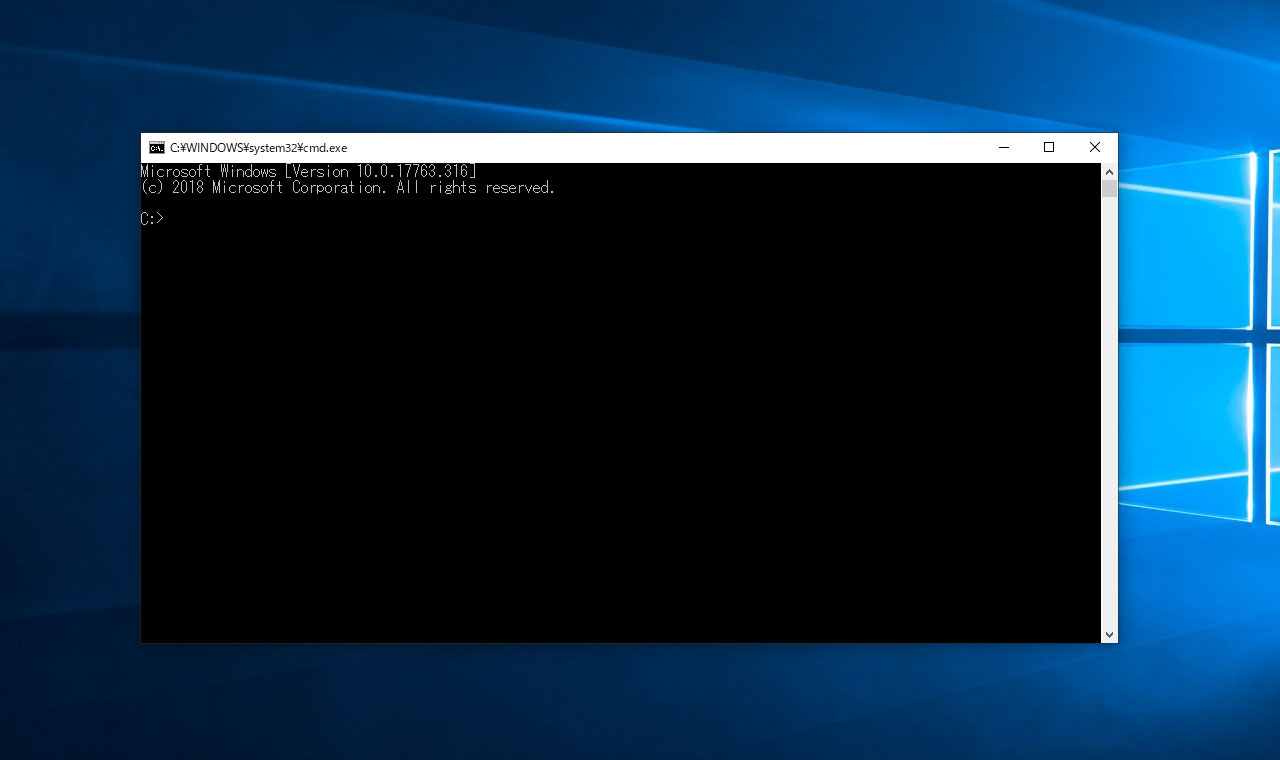 [Windows10]コマンドプロンプトを起動する方法